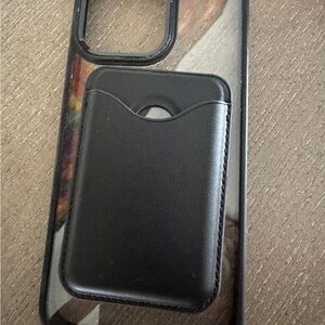 Black Phone Case with Card Holder